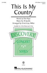 This Is My Country Three-Part Mixed choral sheet music cover